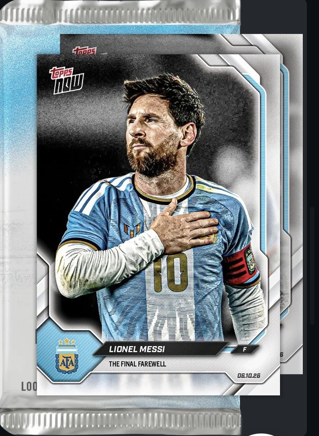 Lionel Messi - 2026 Argentina Topps NOW® (2 CARDS) - Final Farewell Pack Presale Lionel Messi - 2026 Argentina Topps NOW® (2 CARDS) - Final Farewell Pack Presale