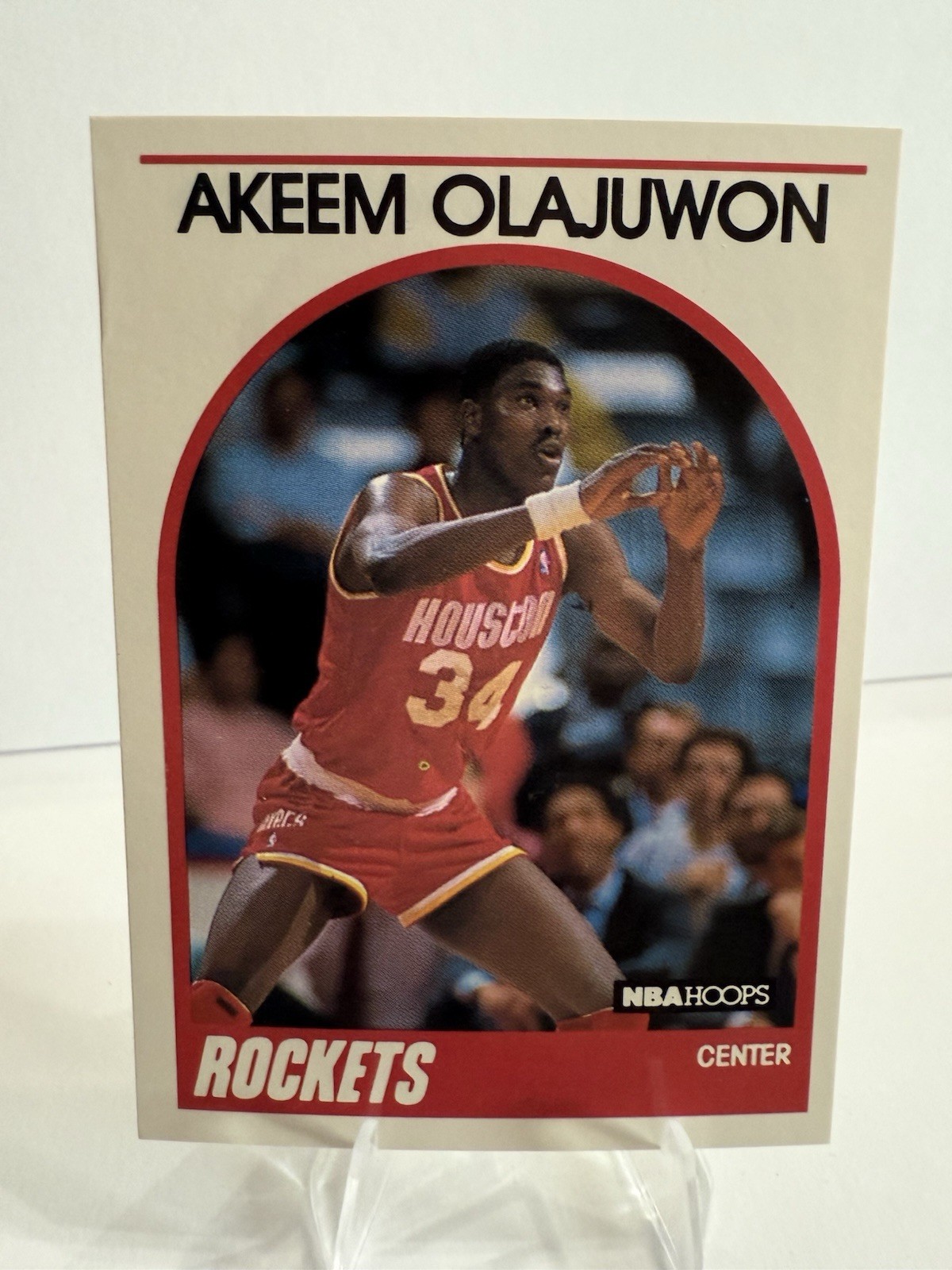 1989-90 NBA Hoops #180 Akeem Olajuwon Hakeem Houston Rockets