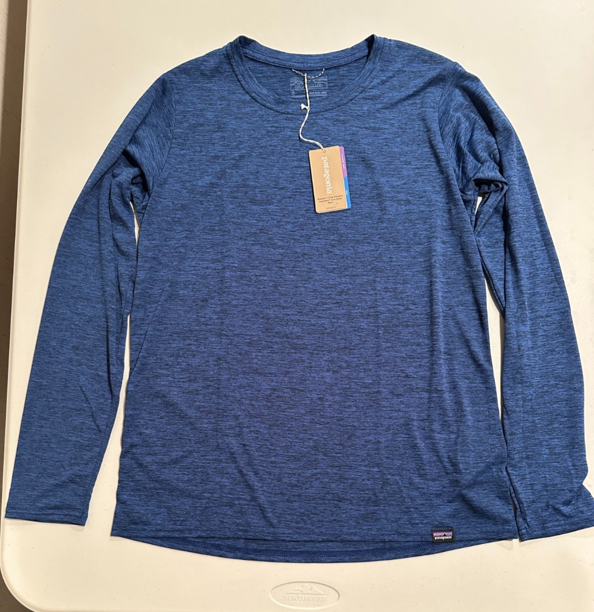 NWT Patagonia Capilene Cool Daily Shirt Womens Small Dark Blue Long Sleeve 45185