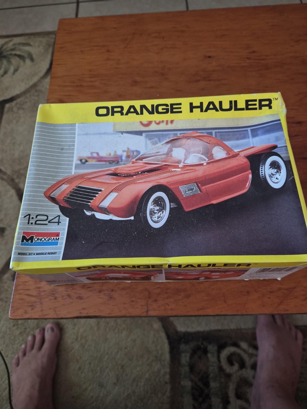Monogram 1990 1/24th Orange Hauler New Old Stock Open Box Sealed Parts Inside