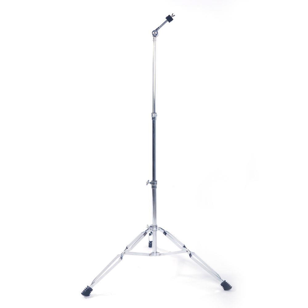 Glarry Straight Drum Cymbal Stand Double Braced Chrome Adjustable Height