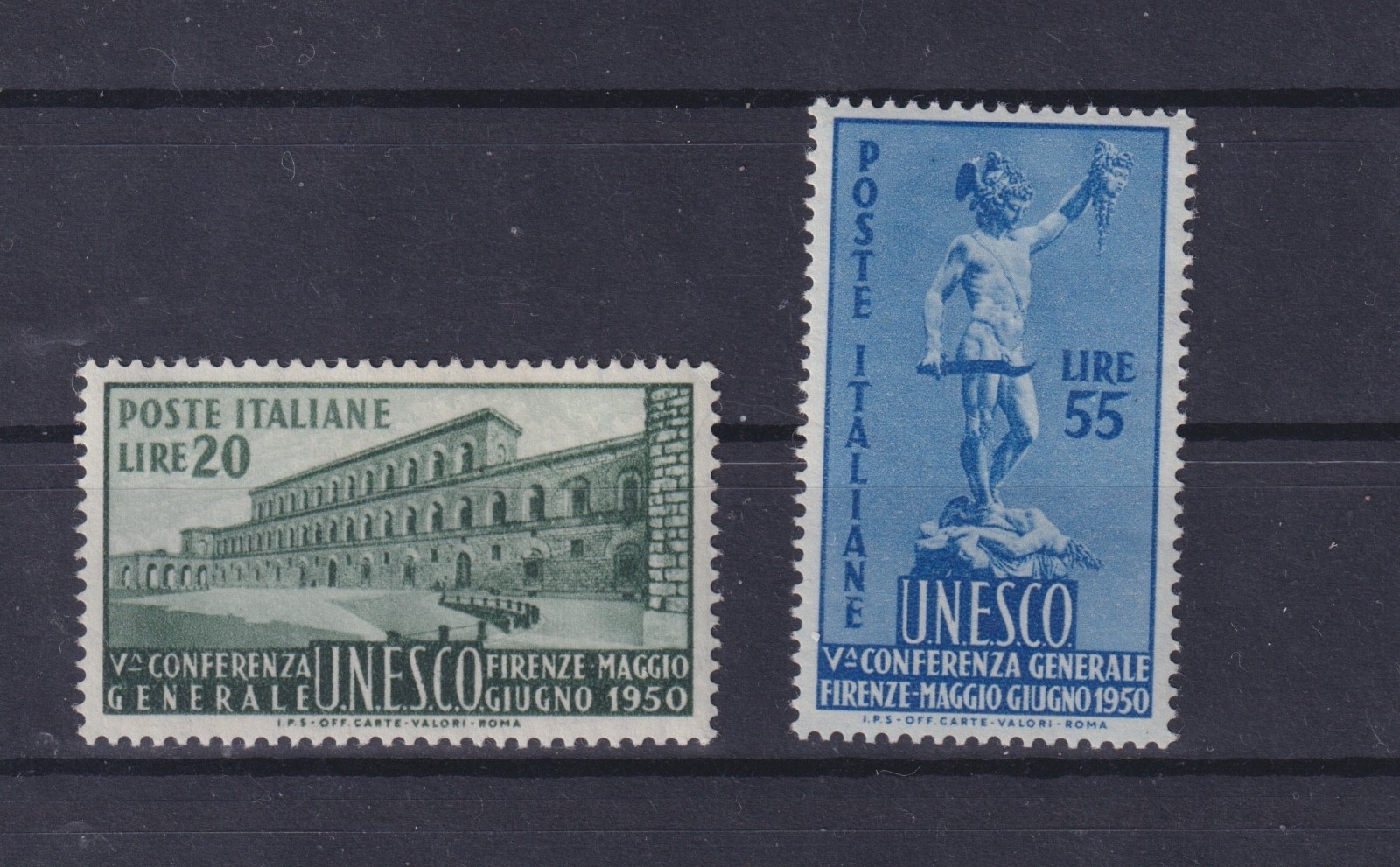 ITALY REPUBLIC 1950 UNESCO GENERAL CONFERENCE 2 VALUES MNH ITALY REPUBLIC 1950 UNESCO GENERAL CONFERENCE 2 VALUES MNH