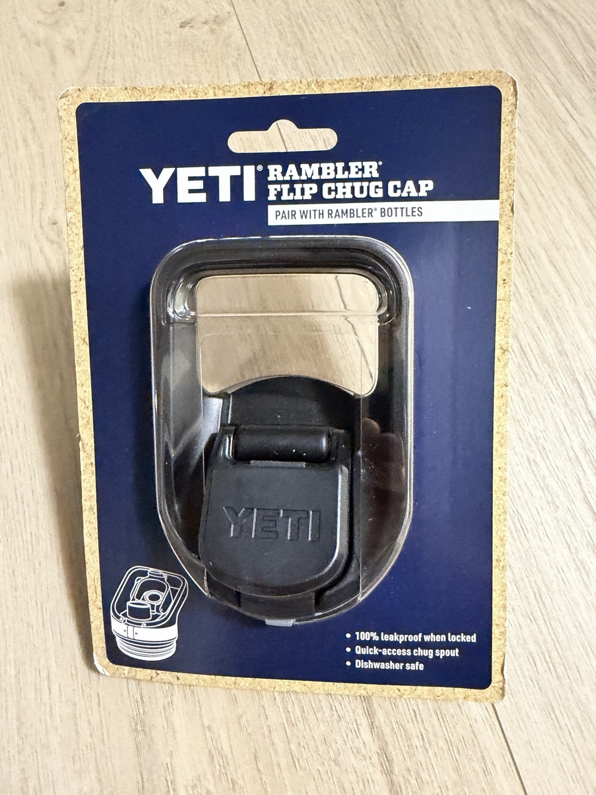 New Yeti Rambler Flip Chug Cap 100% Leakproof Quick-Access Spout Black