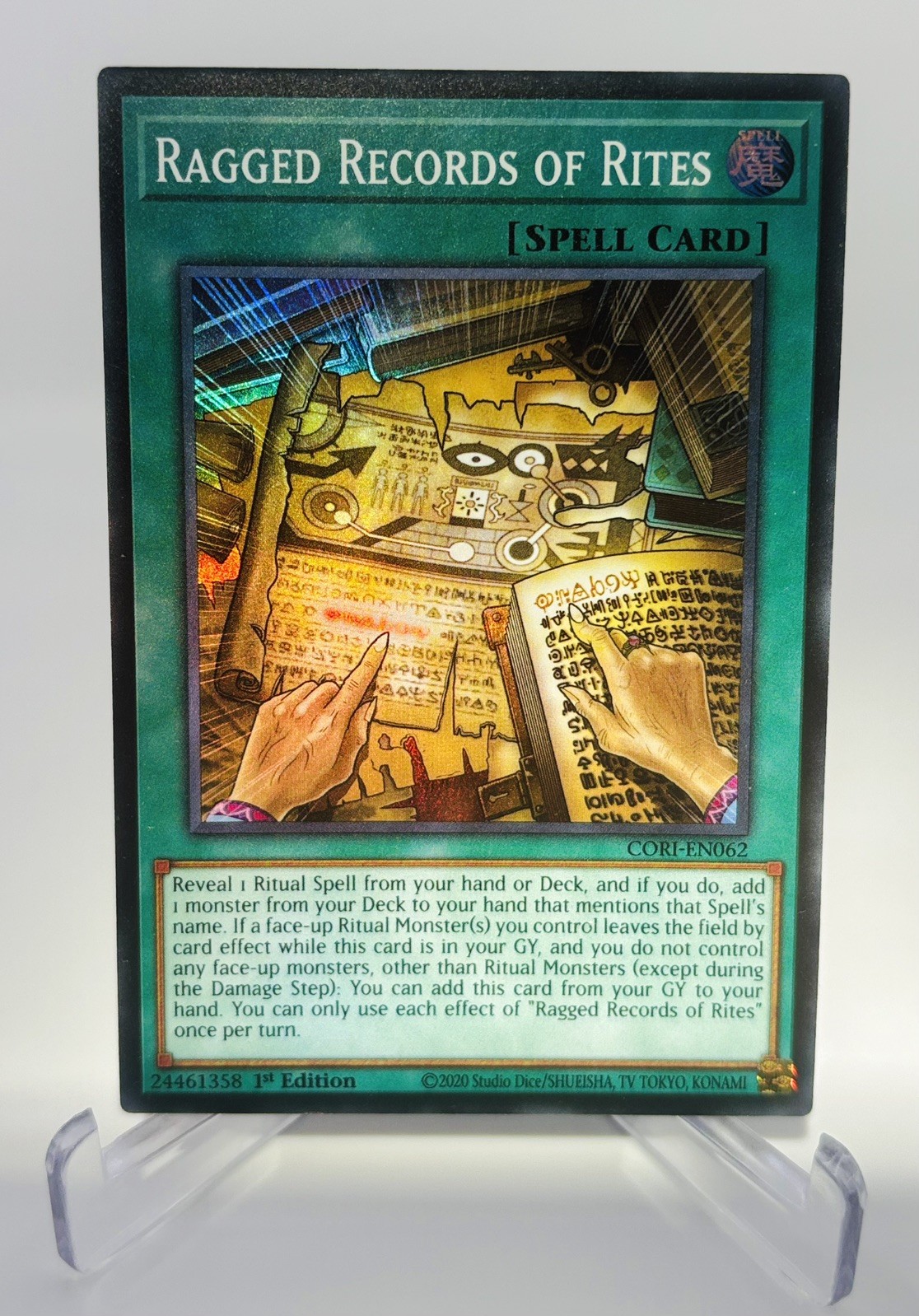 Yu-Gi-Oh Ragged Records of Rites CORI-EN062 1st Ed Super Rare Holo Spell Yu-Gi-Oh Ragged Records of Rites CORI-EN062 1st Ed Super Rare Holo Spell