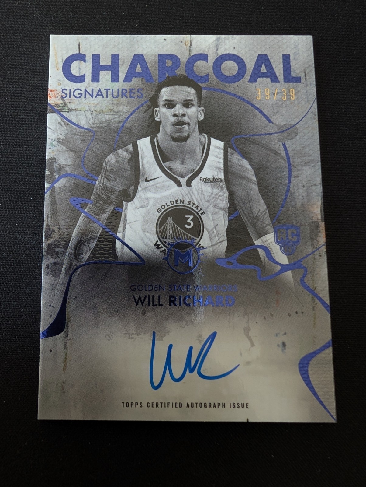 2025-26 Topps Motif Will Richard Charcoal Signatures Ultramarine Blue Auto #/39 2025-26 Topps Motif Will Richard Charcoal Signatures Ultramarine Blue Auto #/39