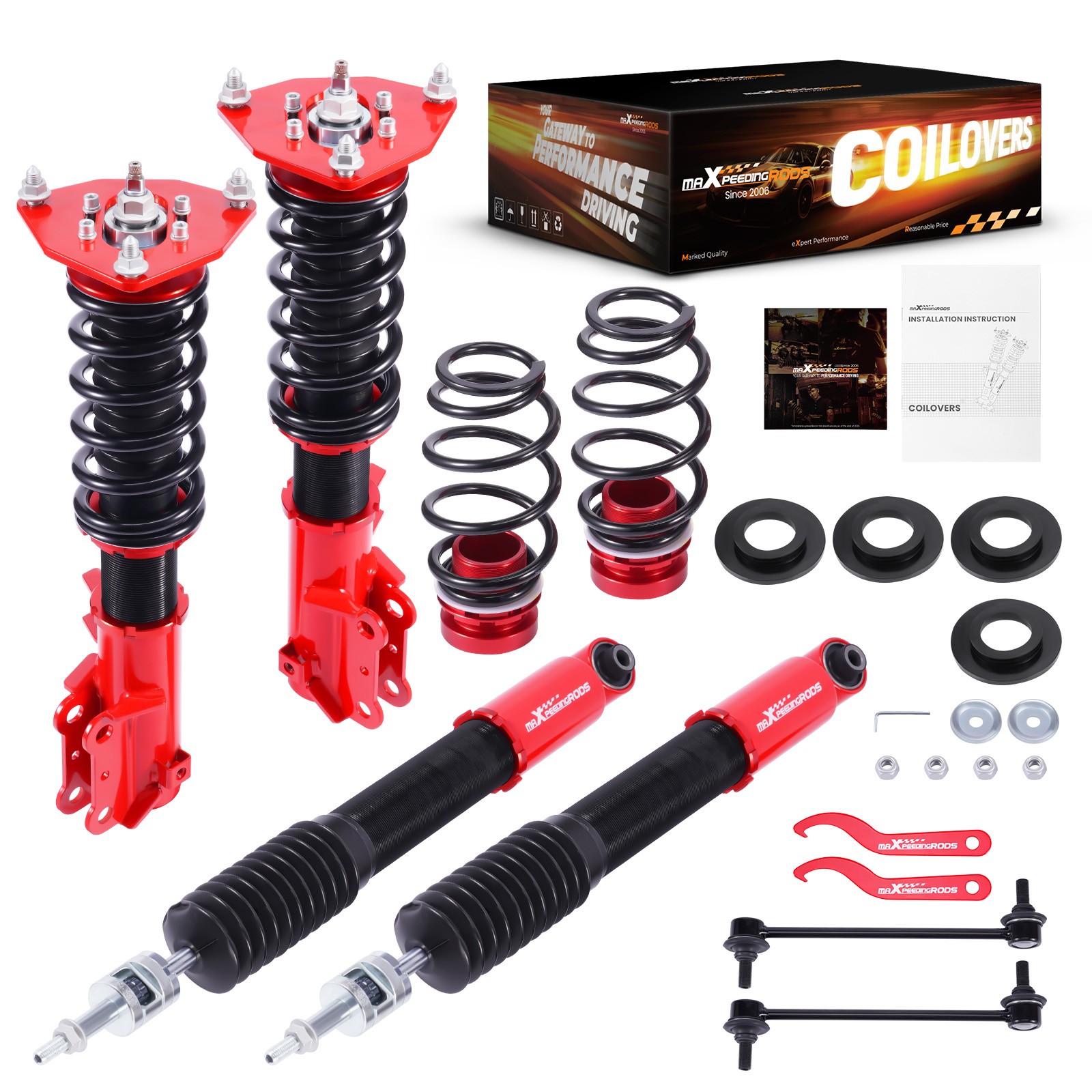 Coilovers Lowering Kit 24 Way Damping Adjustable For Hyundai Veloster 2019-2021