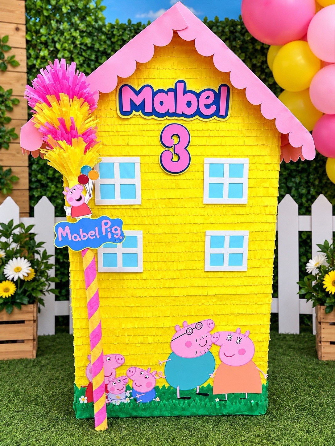 Custom Birthday Piñata No Filling Multicolor Buzz Lightyear Bluey Number/House