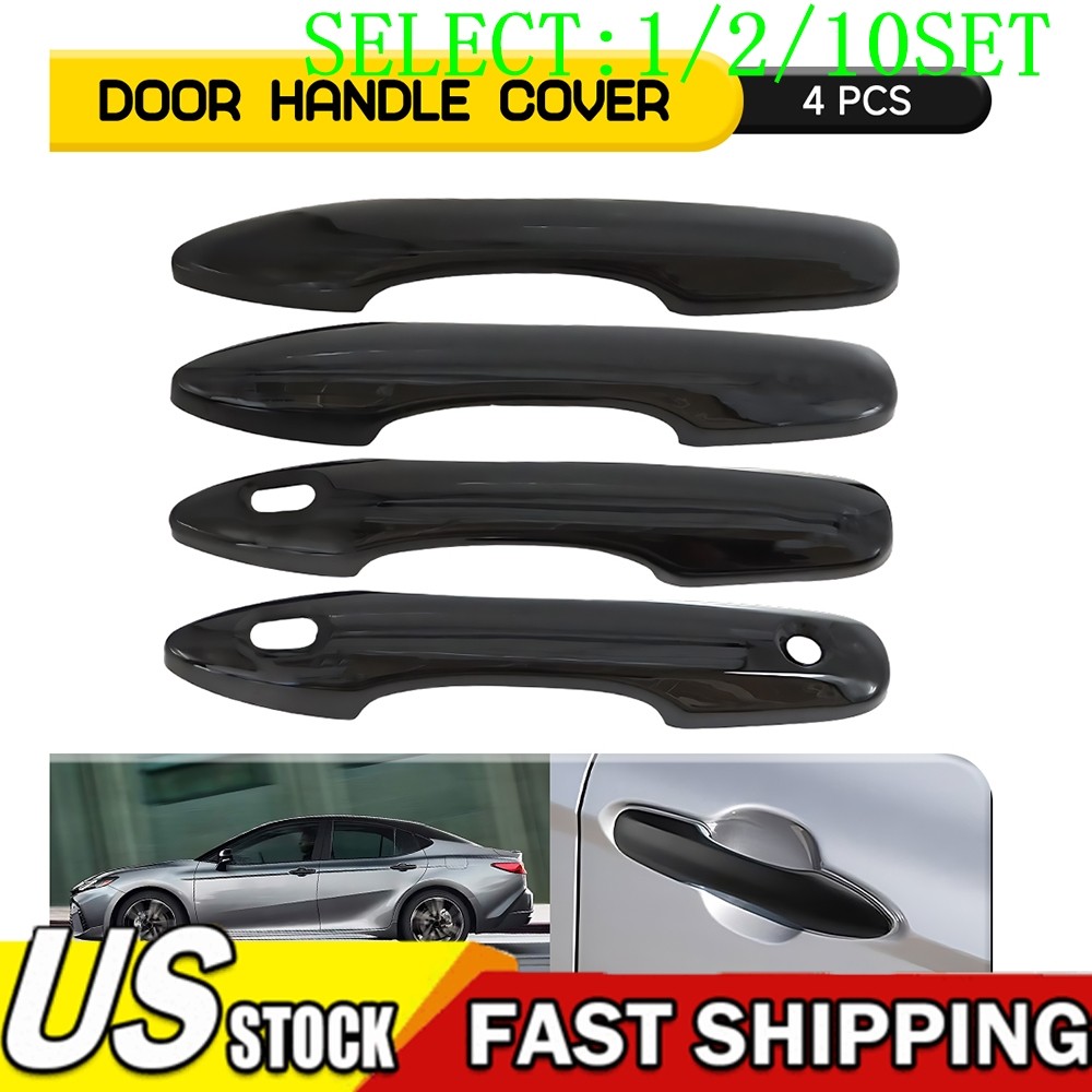 For 2025 Toyota Camry LE XLE SE XSE Gloss Black Door Handle Cover Trim 4pc 1~10X