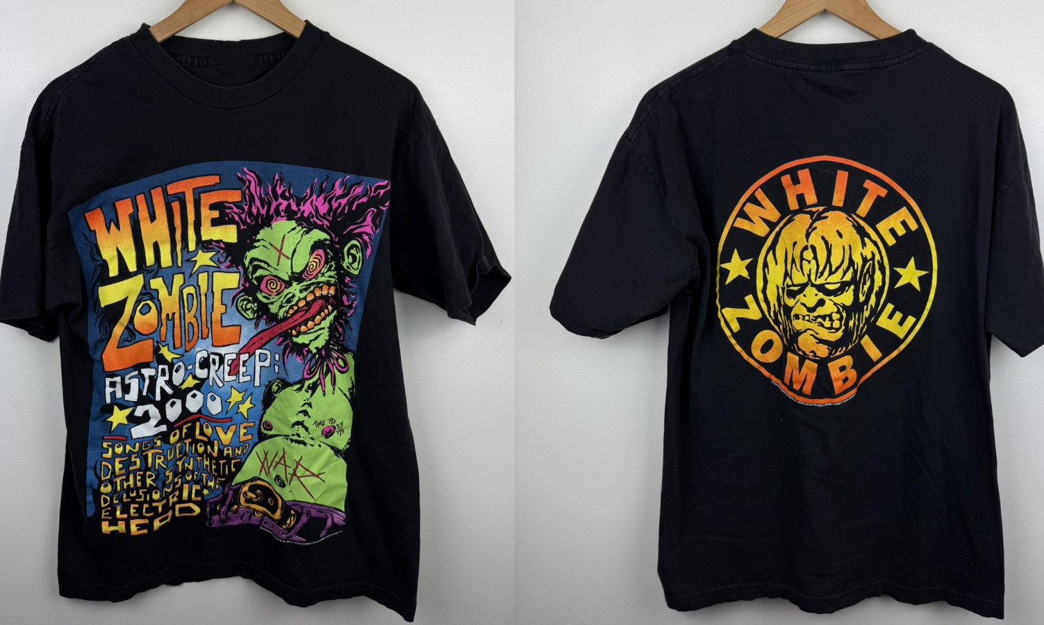 Vintage 1995 White Zombie Astro Creep 2000 T-Shirt Horror Metal Band Tee S-5XL Vintage 1995 White Zombie Astro Creep 2000 T-Shirt Horror Metal Band Tee S-5XL