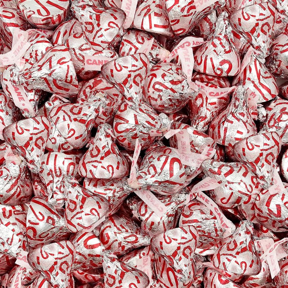 Hershey's Kisses - Candy Cane Mint - Milk Chocolates  2-8 pounds Best By 11/2026