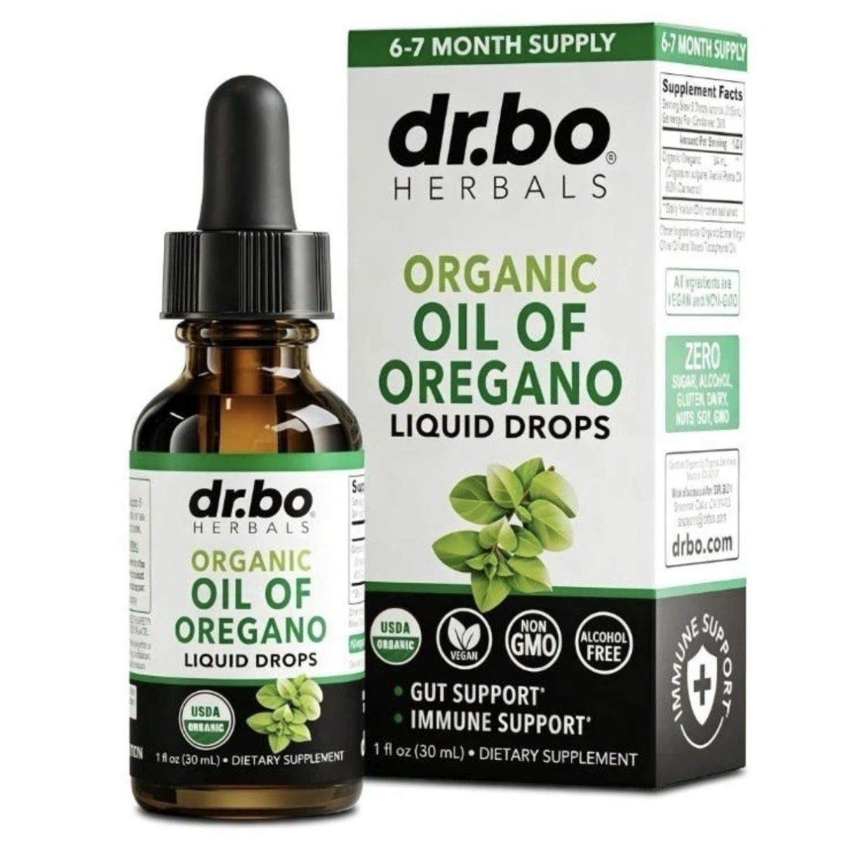Dr.Bo Herbals Organic Oil of Oregano Liquid Drops,Carvacrol Immune & Gut Support Dr.Bo Herbals Organic Oil of Oregano Liquid Drops,Carvacrol Immune & Gut Support