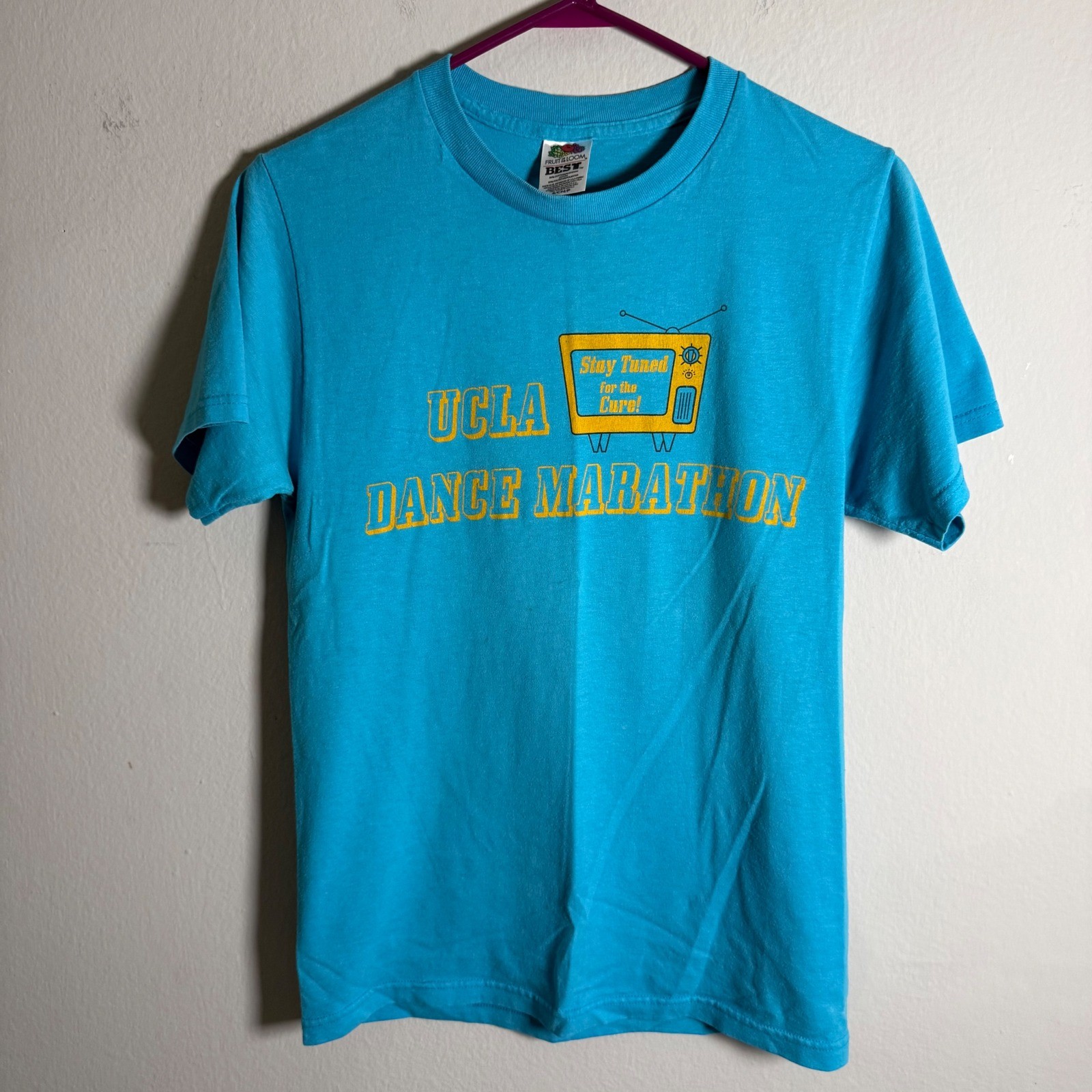 Vintage 2004 UCLA Dance Marathon Fruit of the Loom T-Shirt Blue Small Moraler 04