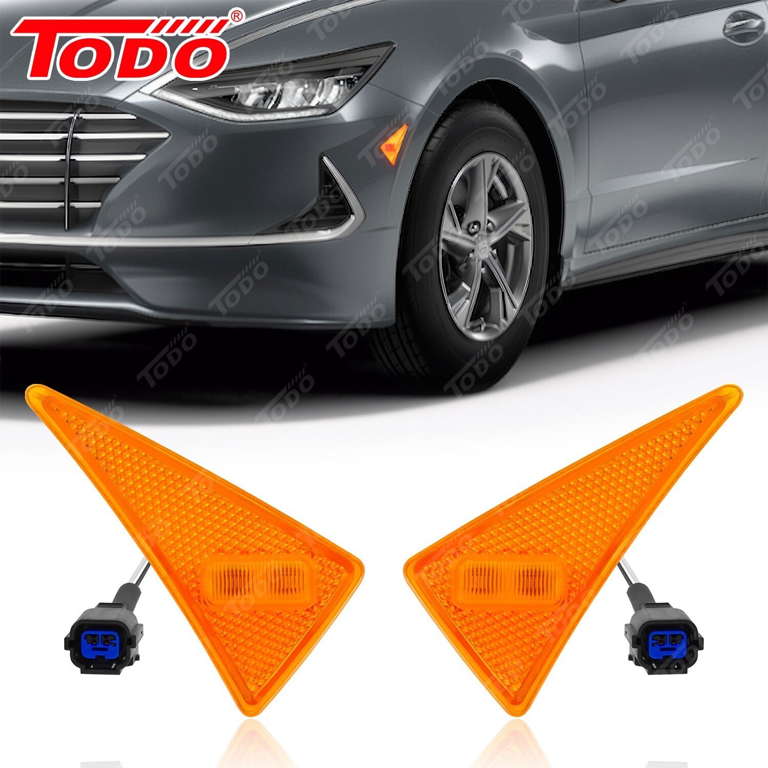 Fits 2020-2023 Hyundai Sonata SE Front LED Side Marker Light Pair LH RH Fits 2020-2023 Hyundai Sonata SE Front LED Side Marker Light Pair LH RH