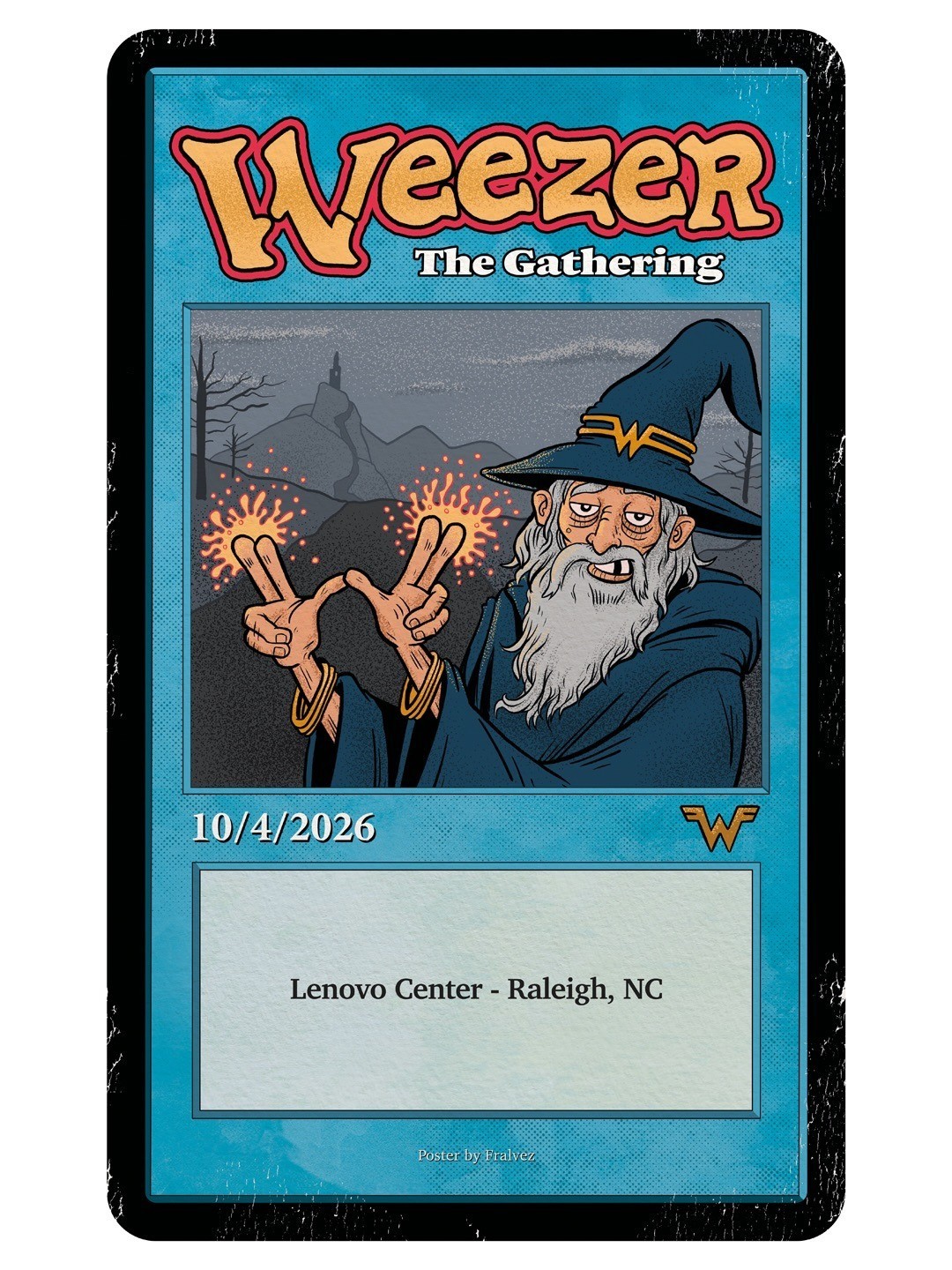 Weezer The Gathering Poster October 4 2026 Lenovo Center Raleigh NC Reprint