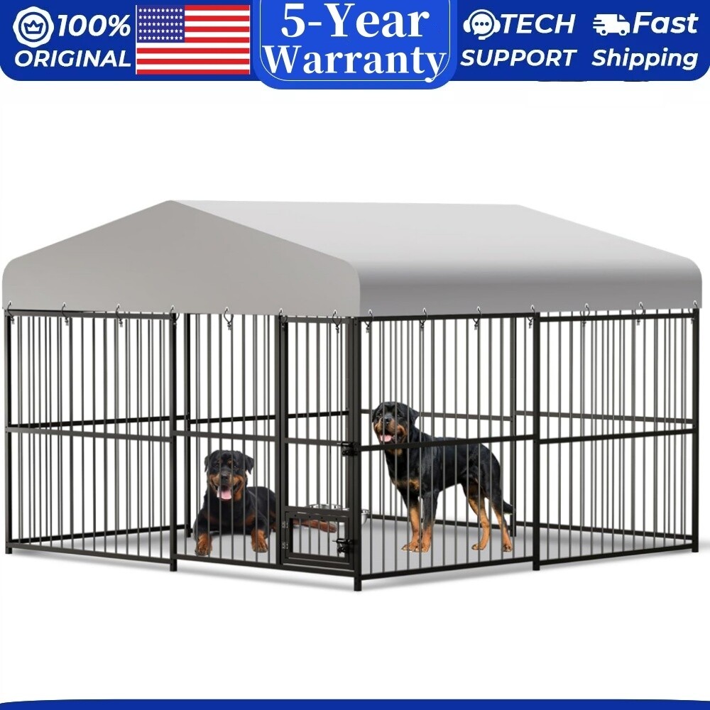✅10X10X6FT Heavy Duty Dog Cage with Roof Large Outdoor Dog Kennel Safety Locks ✅10X10X6FT Heavy Duty Dog Cage with Roof Large Outdoor Dog Kennel Safety Locks