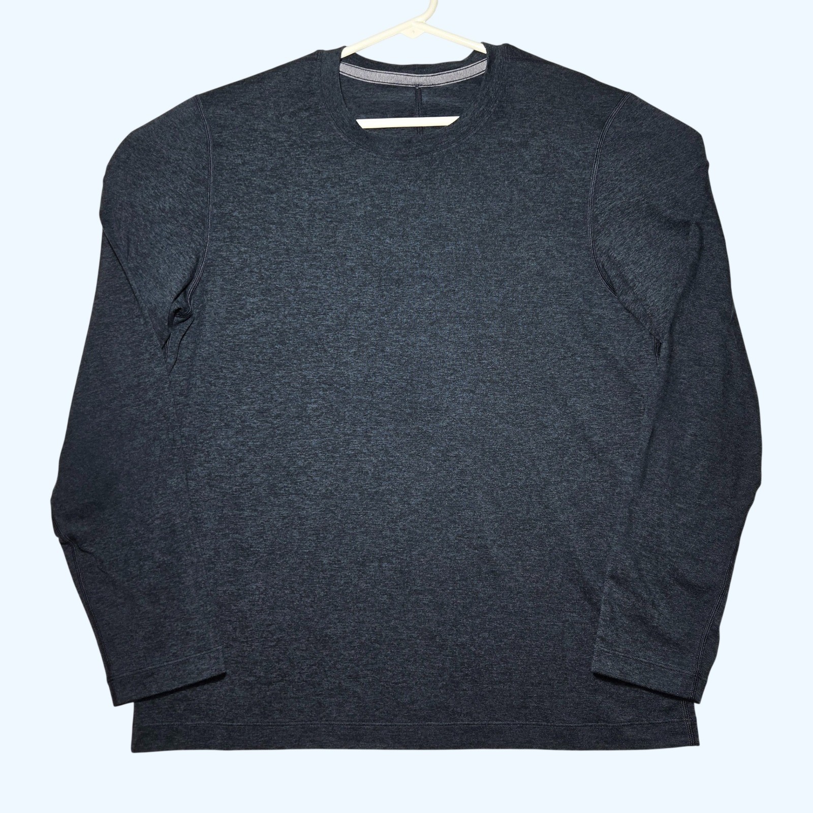 Lululemon Long Sleeve Shirt Dark Green Blue Heather Metal Vent Tech? Mens Large?