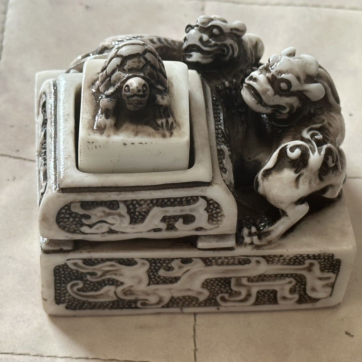 Antique Xiu Jade Seal Old Jade Imperial Stamp Pixiu Carving Vintage Collectible Antique Xiu Jade Seal Old Jade Imperial Stamp Pixiu Carving Vintage Collectible