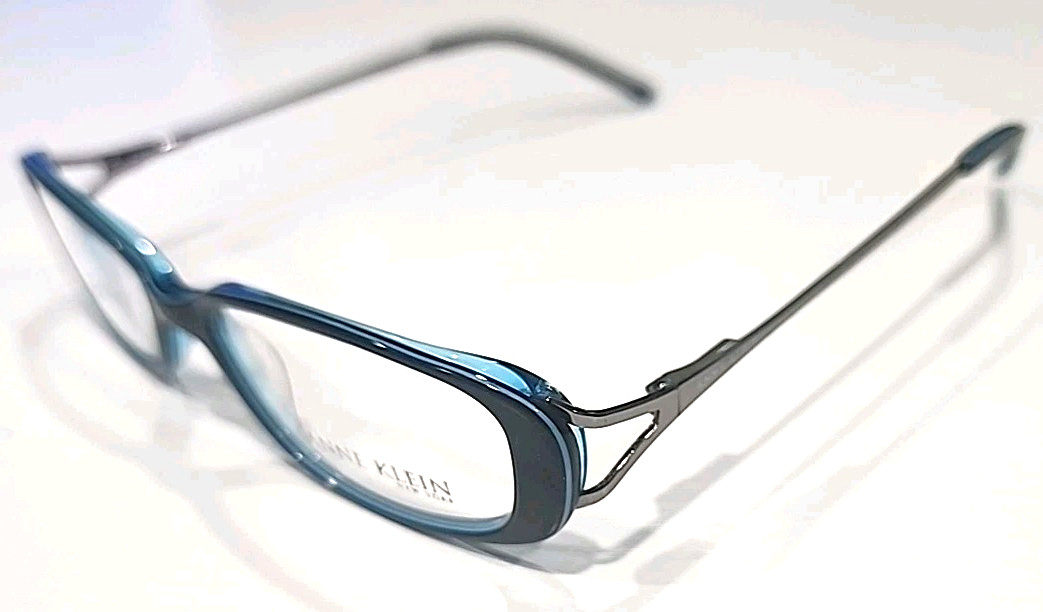 Anne Klein AK8048 142 Girls/Petite Blue Rectangle Eyeglasses 47-15 135 New Read Anne Klein AK8048 142 Girls/Petite Blue Rectangle Eyeglasses 47-15 135 New Read
