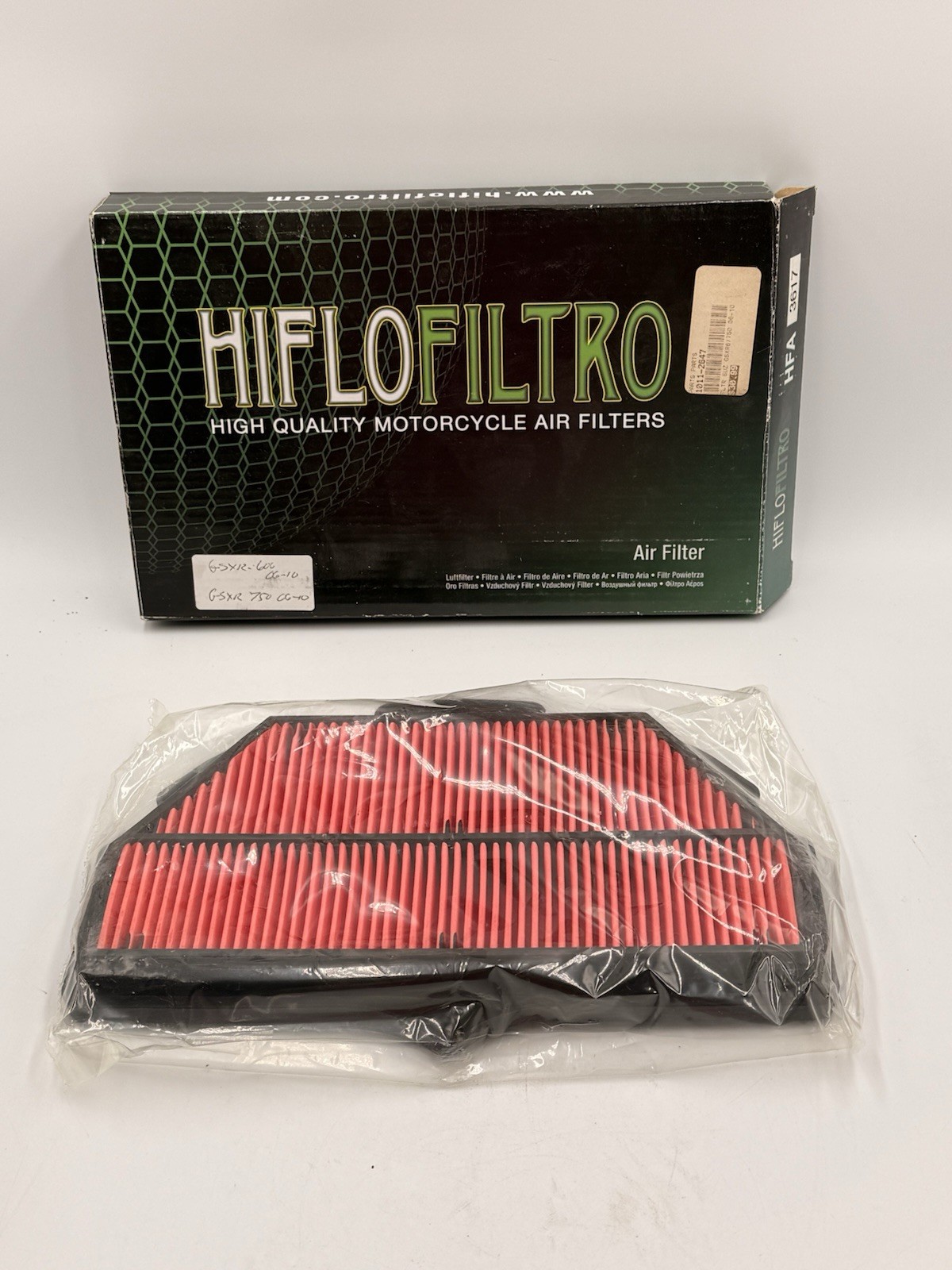 FITS SUZUKI GSX-R750 K6 K9 L0 2006 - 2010 HIFLO AIR FILTER - HFA3617 FITS SUZUKI GSX-R750 K6 K9 L0 2006 - 2010 HIFLO AIR FILTER - HFA3617