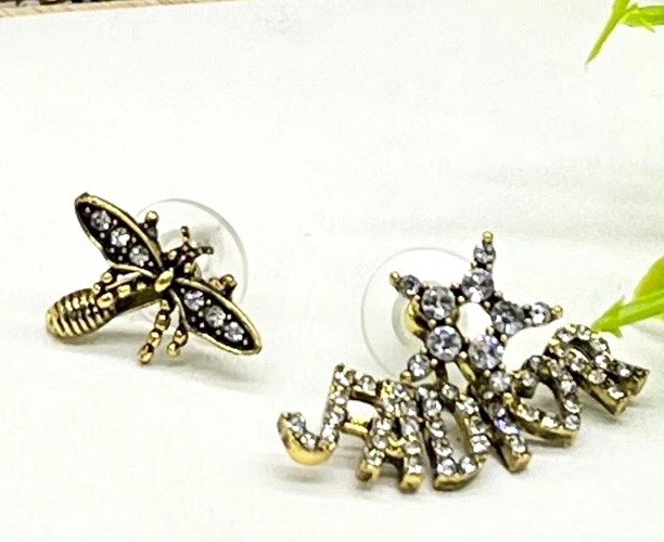 Luxury earrings Medium Toile De Jouy White Top stainless steel