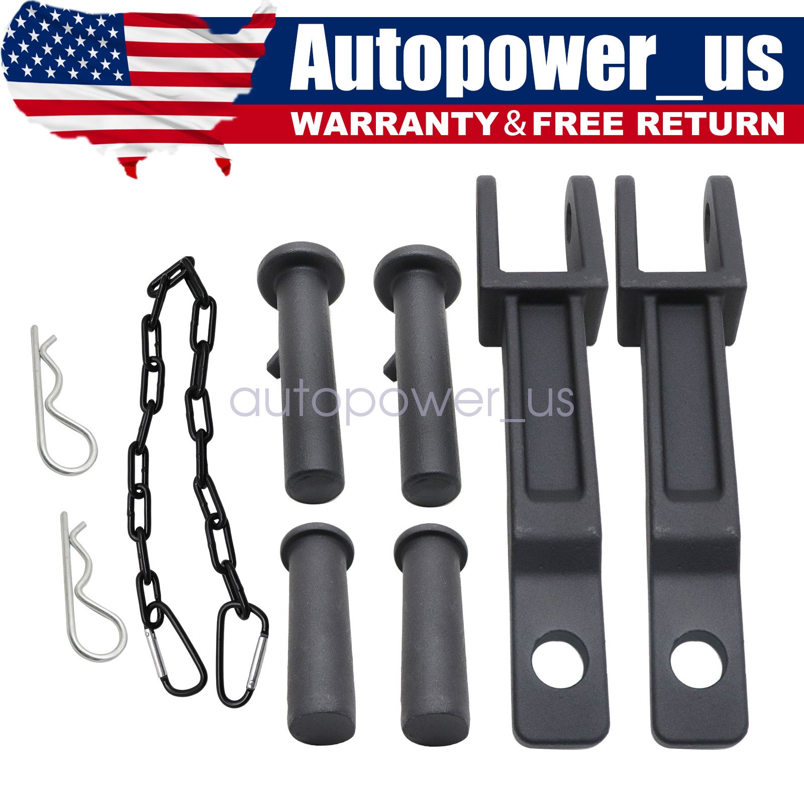 2 Sets Tow Hook Fit Kenworth Peterbilt With Pull Pins/Frame Pins A20-6014