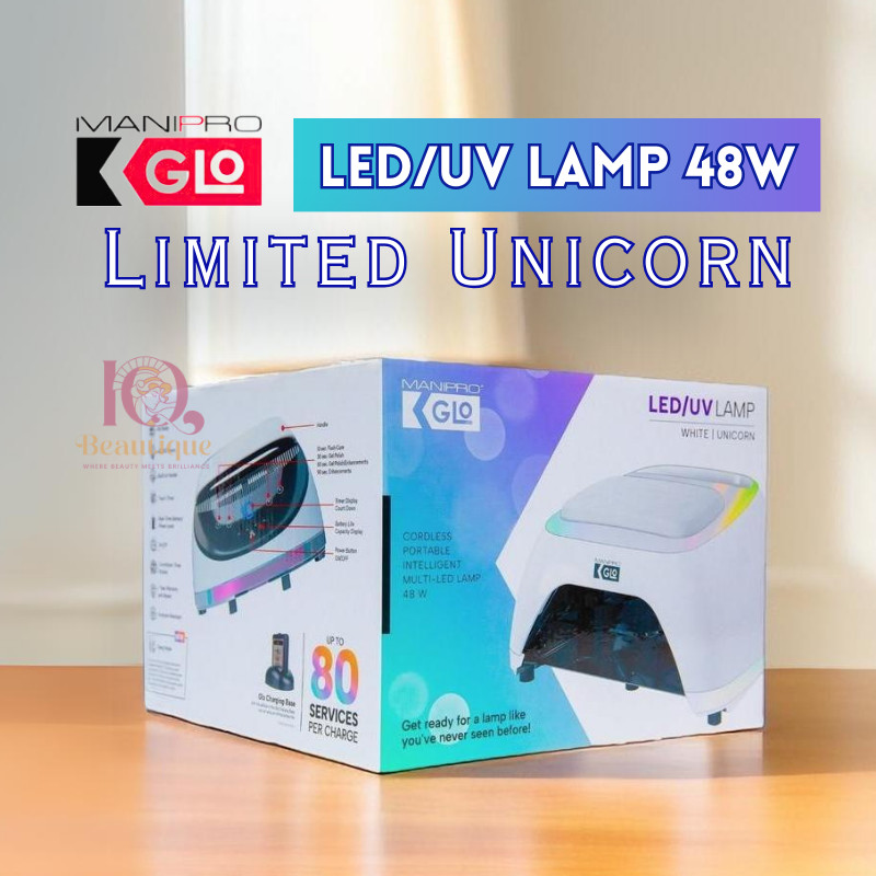 Kupa Mani-pro GLO LED/UV Lamp 48W - White w/ Unicorn Trim Cordless LIMITED COLOR