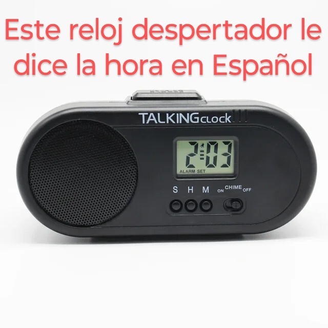 Reloj Alarma Despertador Habla En Español Ciego Spanish Talking Alarm   Loud 