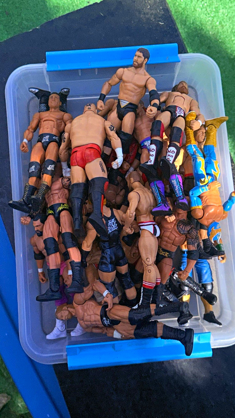 WWE Wrestling Action Figures Lot of 24 Mattel Jakks WCW Lucha Libre Toy Figures WWE Wrestling Action Figures Lot of 24 Mattel Jakks WCW Lucha Libre Toy Figures