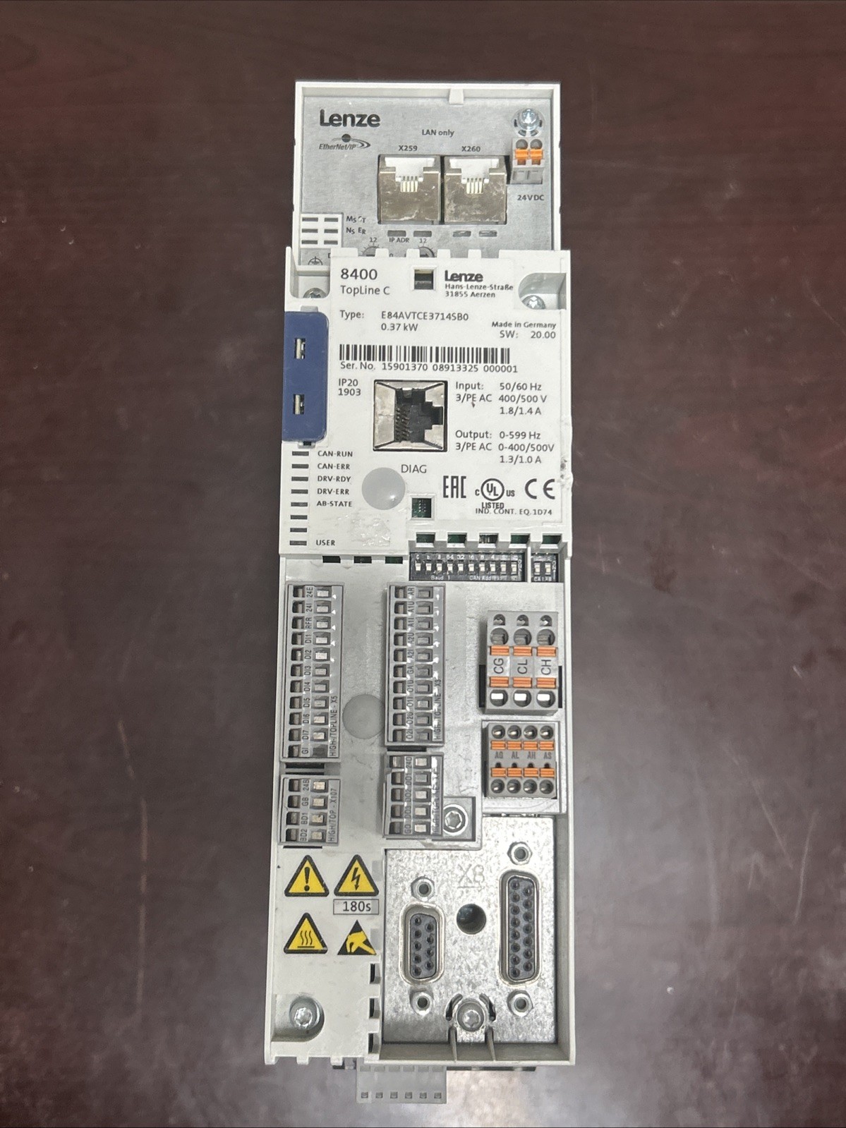 **NEW USED SURPLUS** Lenze 8400 TopLine C E84AVTCE3714SB0 0.37 KW Inverter Drive **NEW USED SURPLUS** Lenze 8400 TopLine C E84AVTCE3714SB0 0.37 KW Inverter Drive