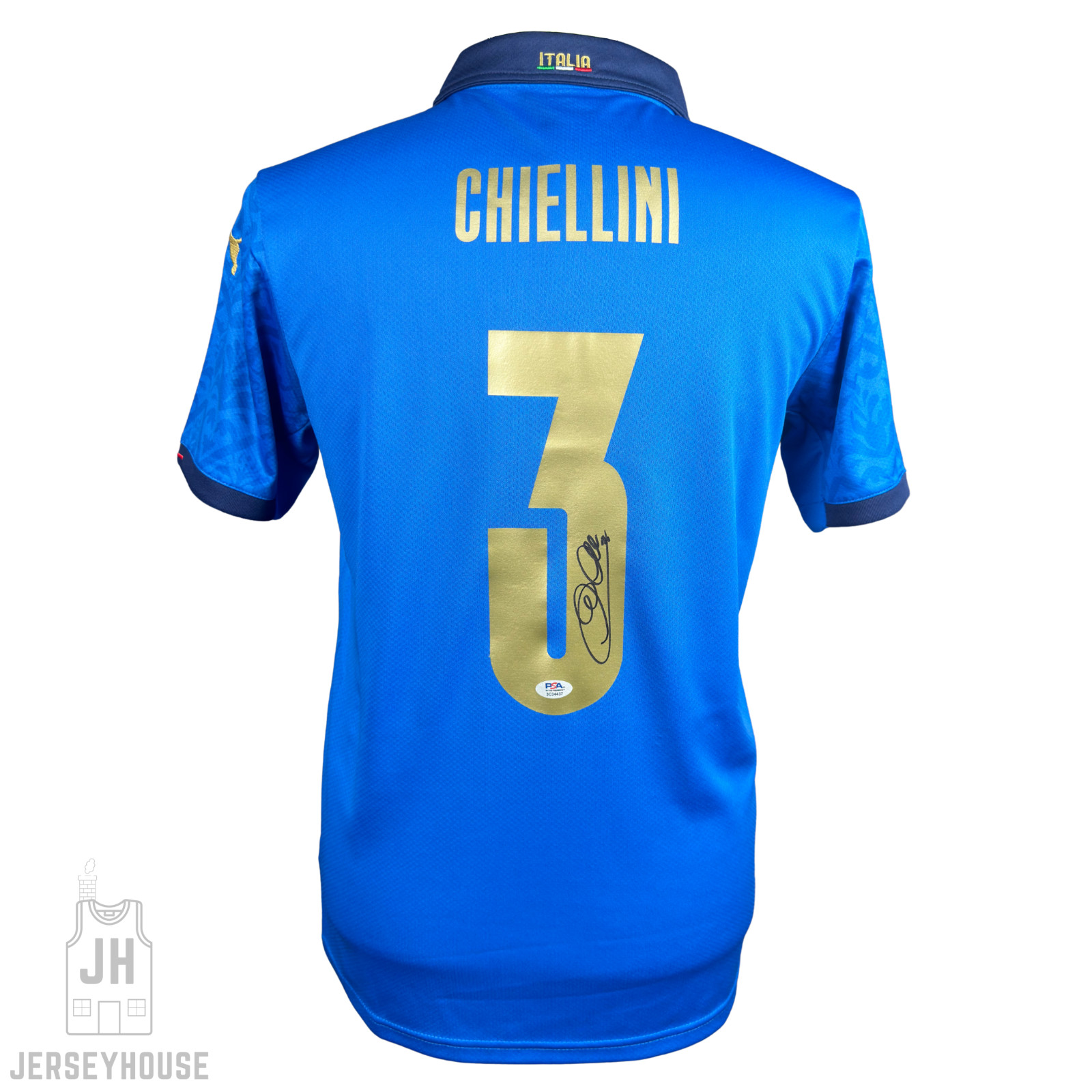 Giorgio Chiellini Signed Autographed Italy Jersey Puma 2020-21 L PSA COA Giorgio Chiellini Signed Autographed Italy Jersey Puma 2020-21 L PSA COA