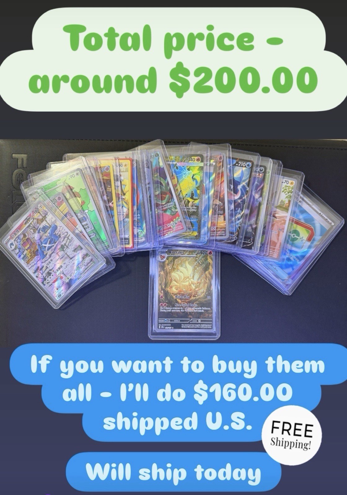 Pokemon Card Lot - All Near Mint/ Mint IRS , Tg’s , Mega Charizard And More