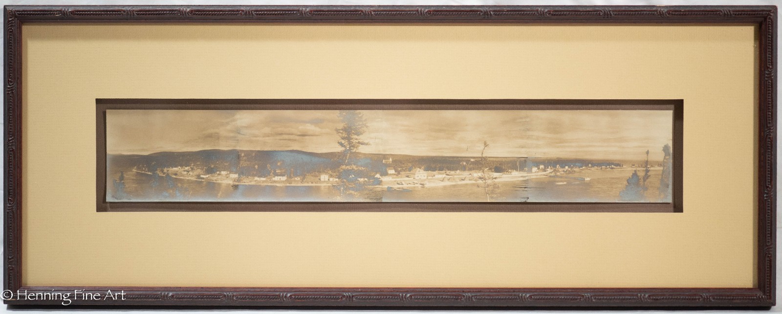 Antique Panoramic Photo of Either Fort George or Newfoundland / Labrador 8.5x22\
