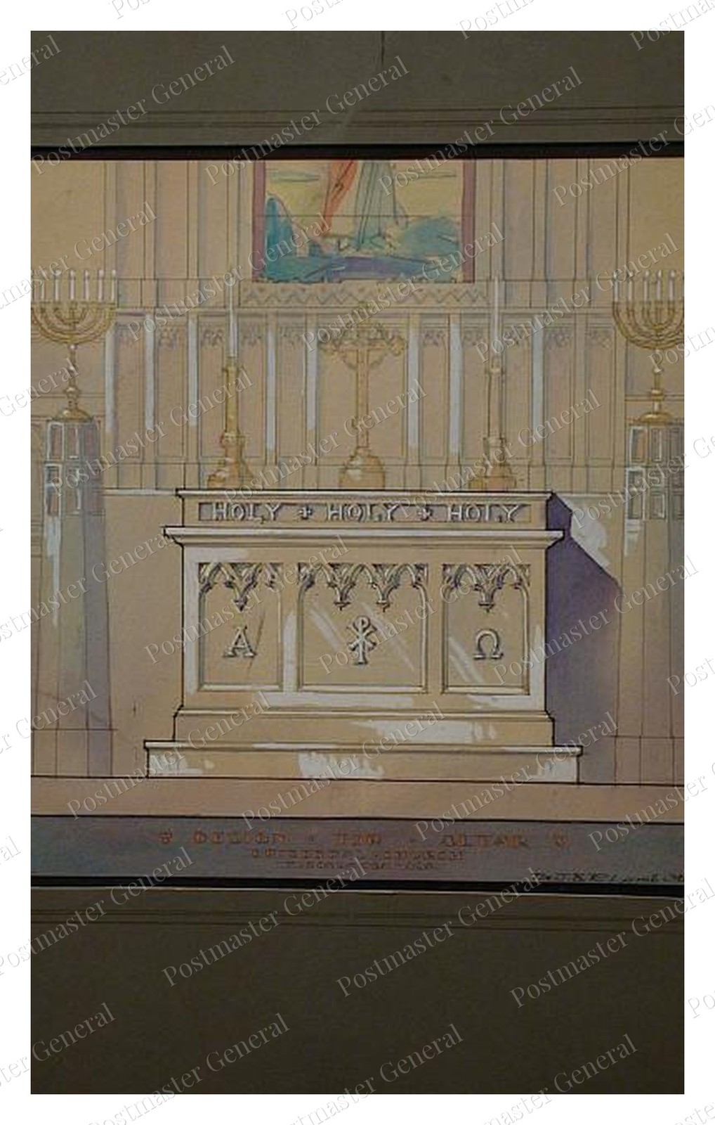 Tuscaloosa Alabama Altar Design Standard Postcard COPY RPPC Tuscaloosa Alabama Altar Design Standard Postcard COPY RPPC
