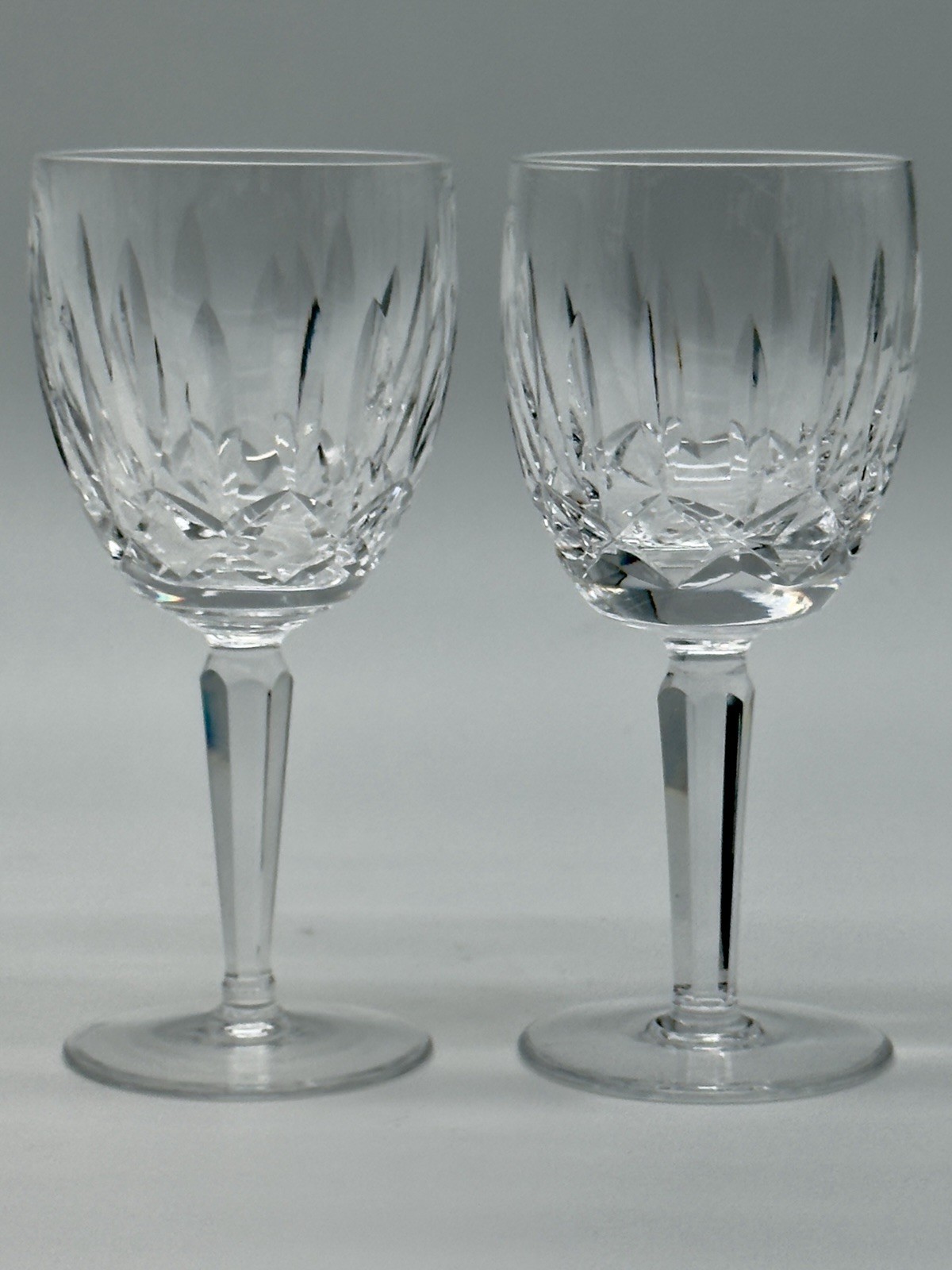 Stunning Pair of Vintage Waterford Kildare Ireland Red Wine Crystal Glass