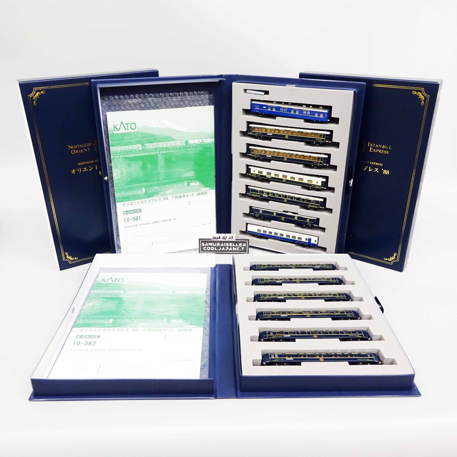 KATO 10-561 10-562 Orient Express \'88 Basic & Additional 13-car set Japan Used