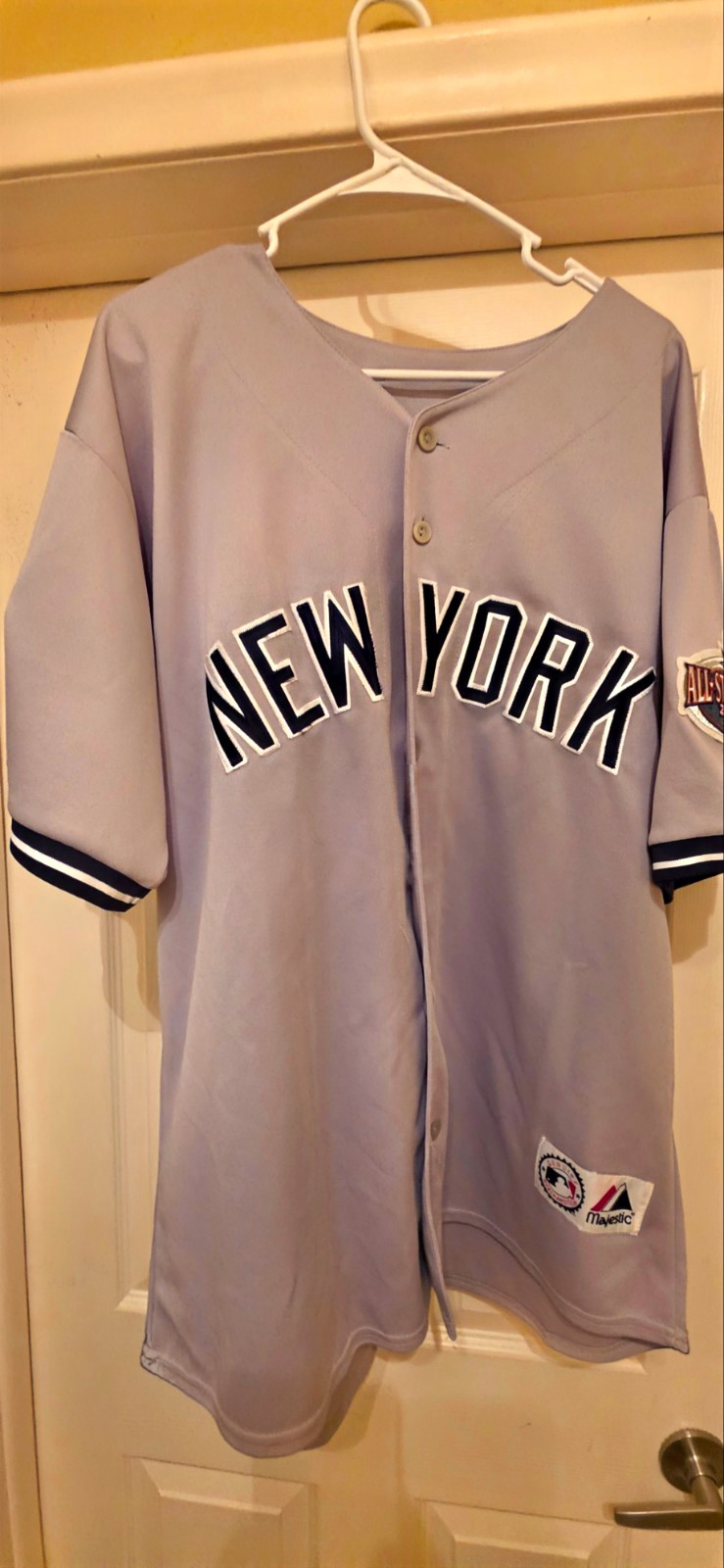 Majestic New York Yankees #2 2001 All-Star Game Seattle Jersey XL Gray MLB
