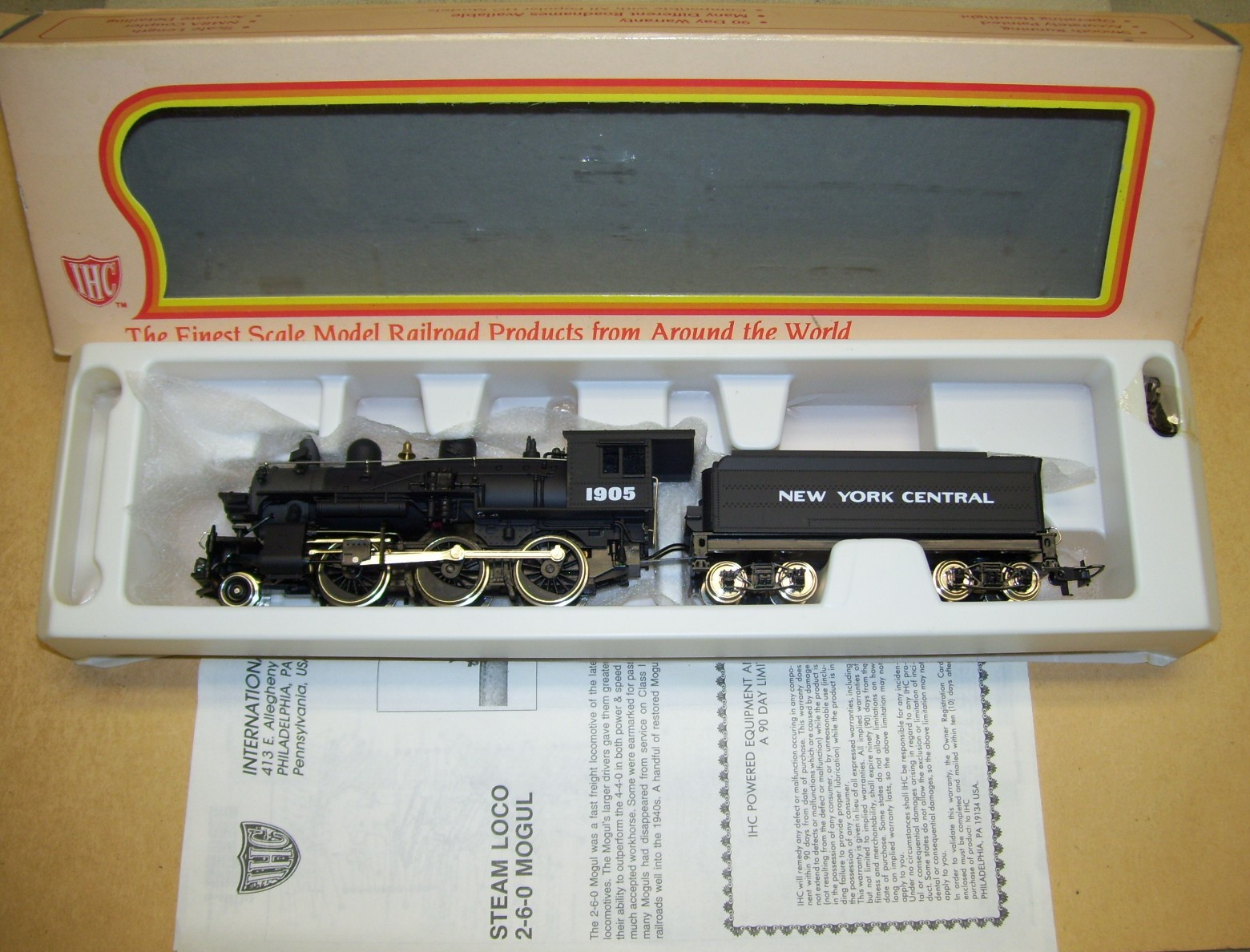 IHC HO New York Central 2-6-0 Mogul Locomotive #1905, Excellent In Box M536 IHC HO New York Central 2-6-0 Mogul Locomotive #1905, Excellent In Box M536