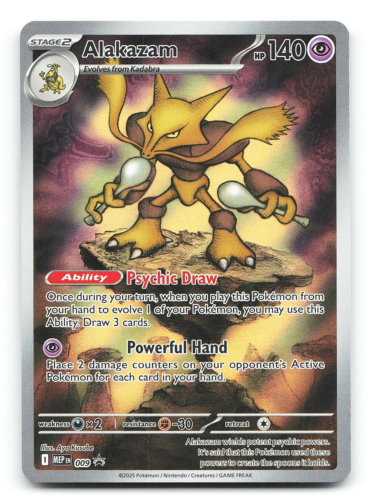 Alakazam 009 Mega Evolution Promo Holo Pokemon Card NM