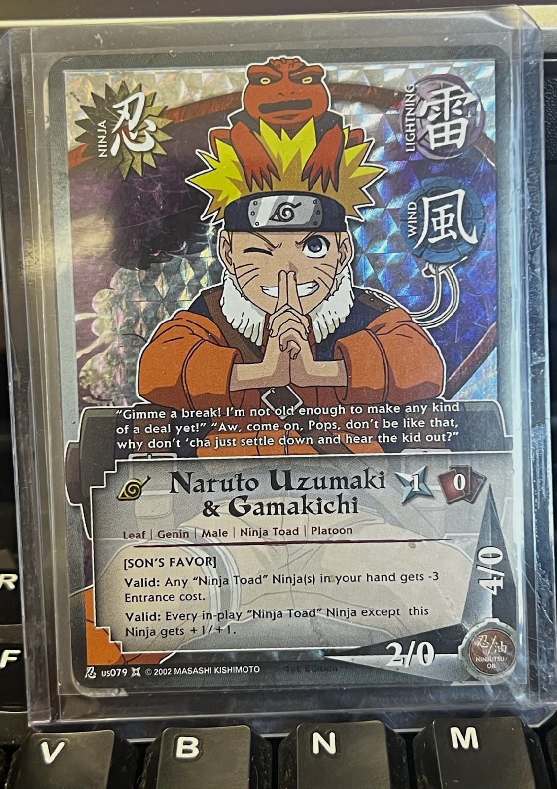 Bandai Naruto Uzumaki & Gamakiichi US079 1st Edition Holo SR 2002 EN Bandai Naruto Uzumaki & Gamakiichi US079 1st Edition Holo SR 2002 EN