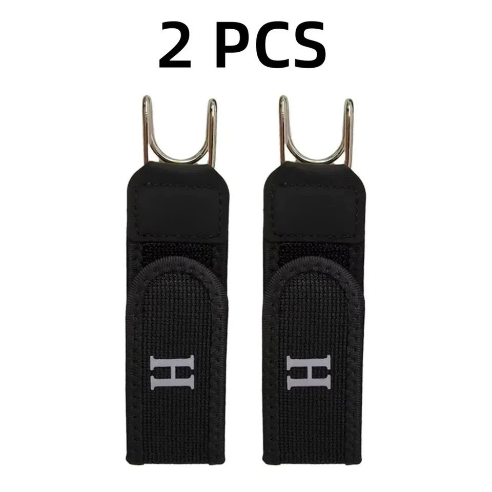 2PCS Tactical Metal Hook Elastic Belt Buckle-Less Invisible Waist Belt Closure 2PCS Tactical Metal Hook Elastic Belt Buckle-Less Invisible Waist Belt Closure
