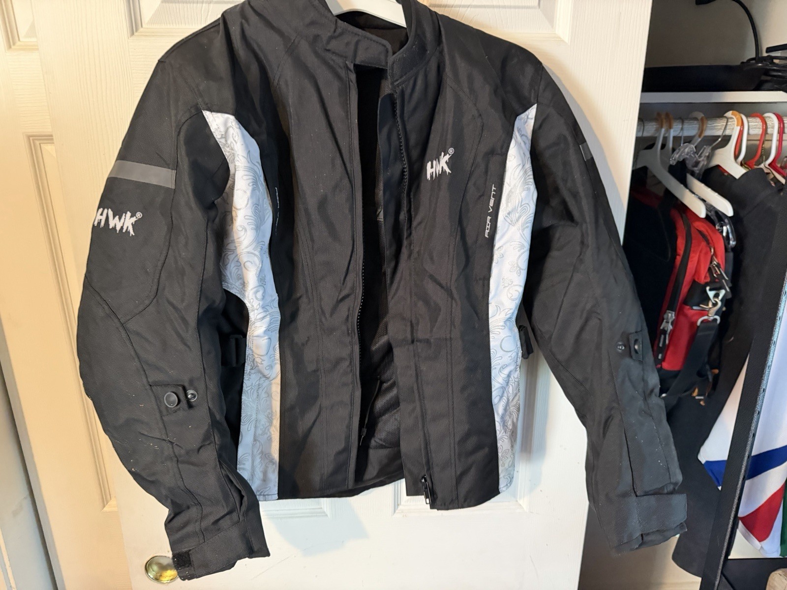 HWK Women's Motorcycle Jacket Waterproof Ladies Medium Padded Linned Vented HWK Women's Motorcycle Jacket Waterproof Ladies Medium Padded Linned Vented