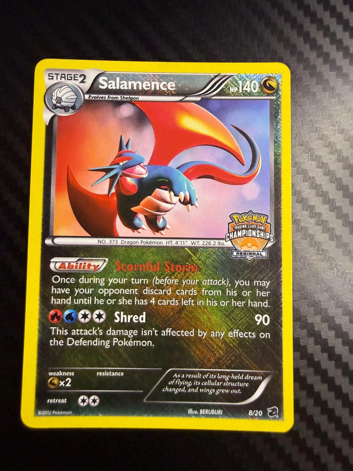 2012 B & W #8/20 Salamence Regional Championships