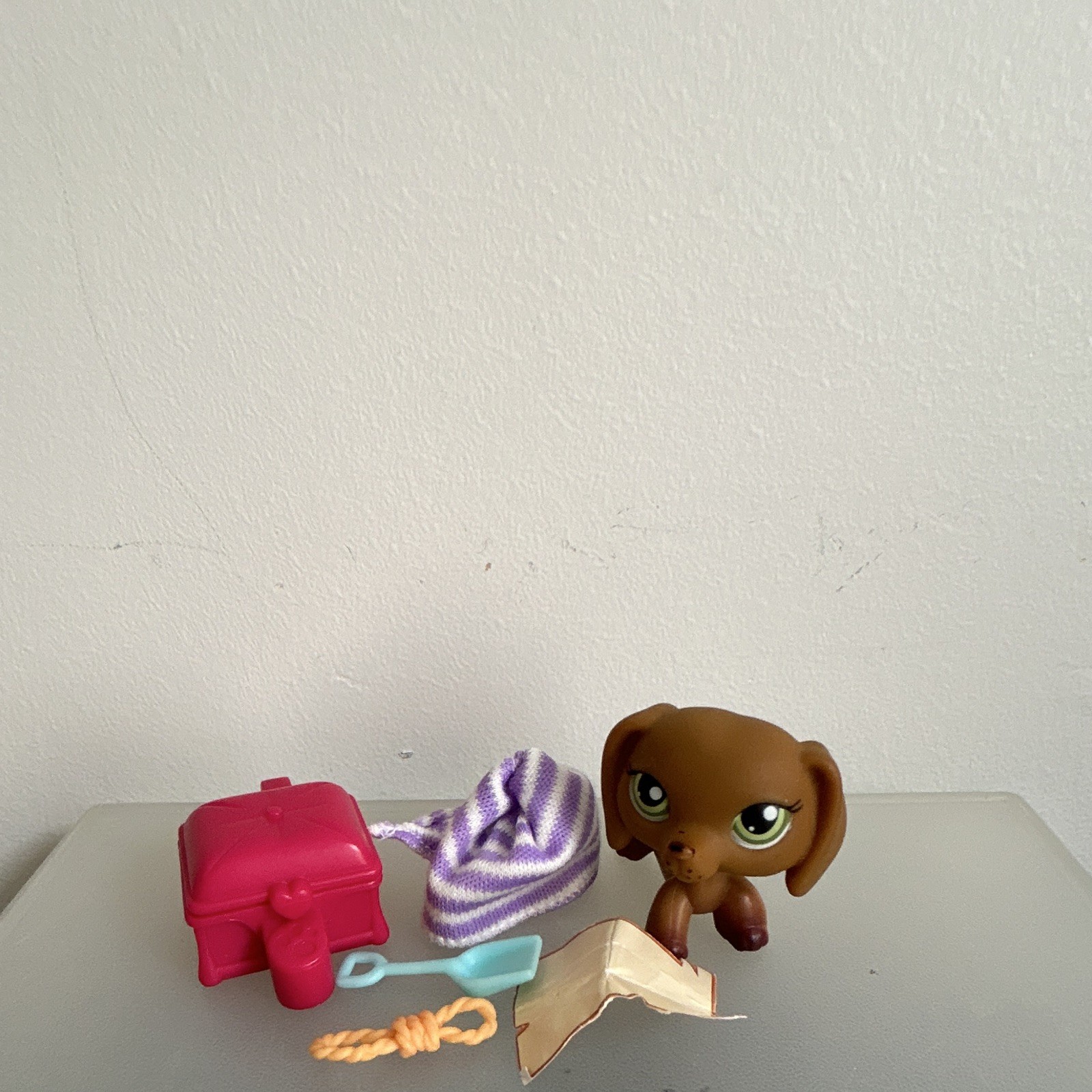 LPS Littlest Pet Shop Dachshund #307 with Treasure Accessories
