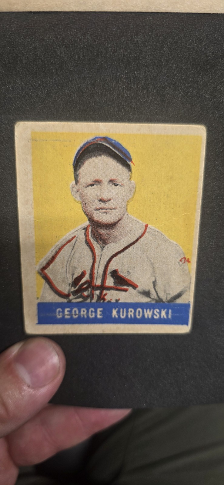 1948 Leaf #81 George Kurowski Wrong Back Error Eddie Stevens #43 SP