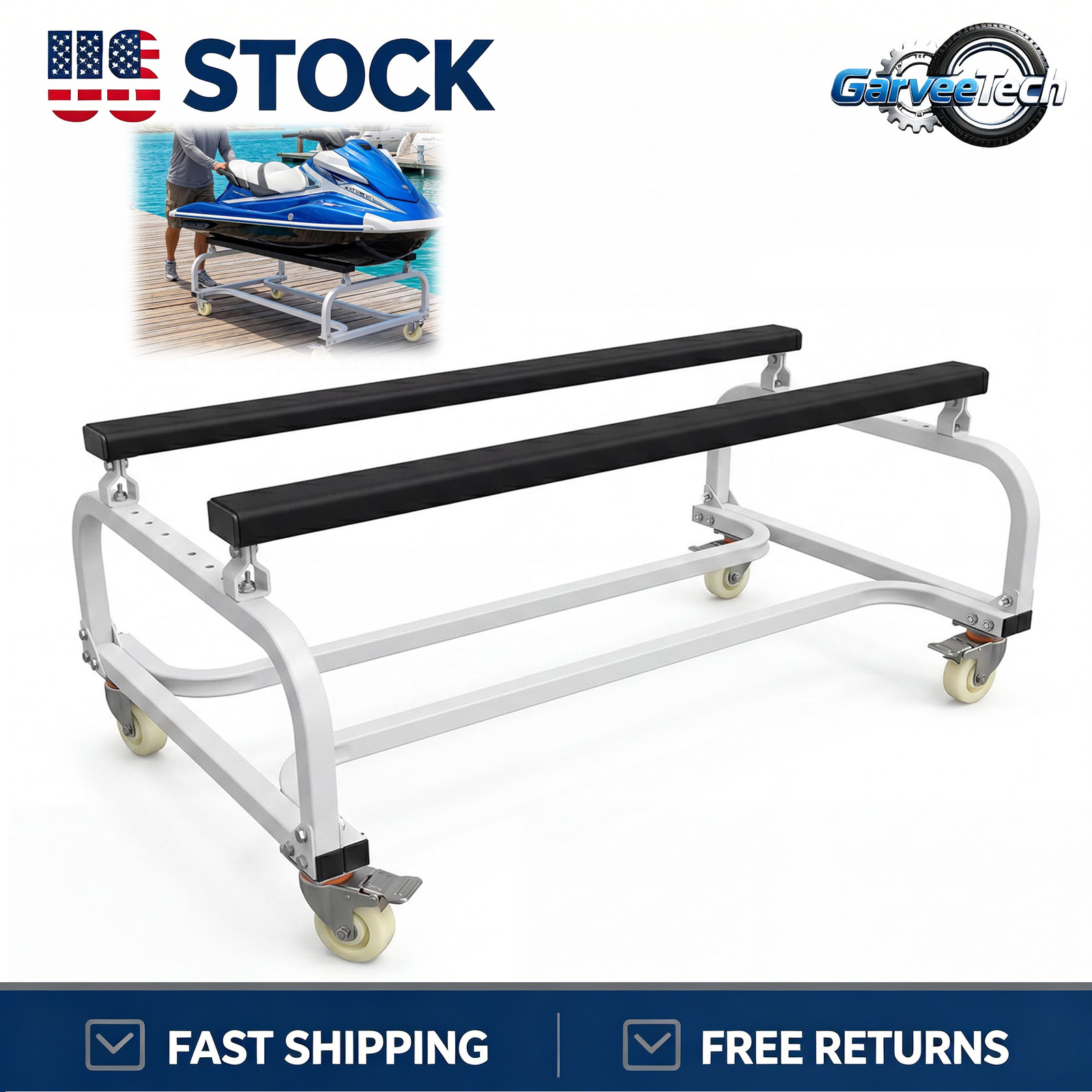 1300lbs Adjustable Watercraft PWC Dolly Boat Jet Ski Dolly Stand Storage Cart 1300lbs Adjustable Watercraft PWC Dolly Boat Jet Ski Dolly Stand Storage Cart
