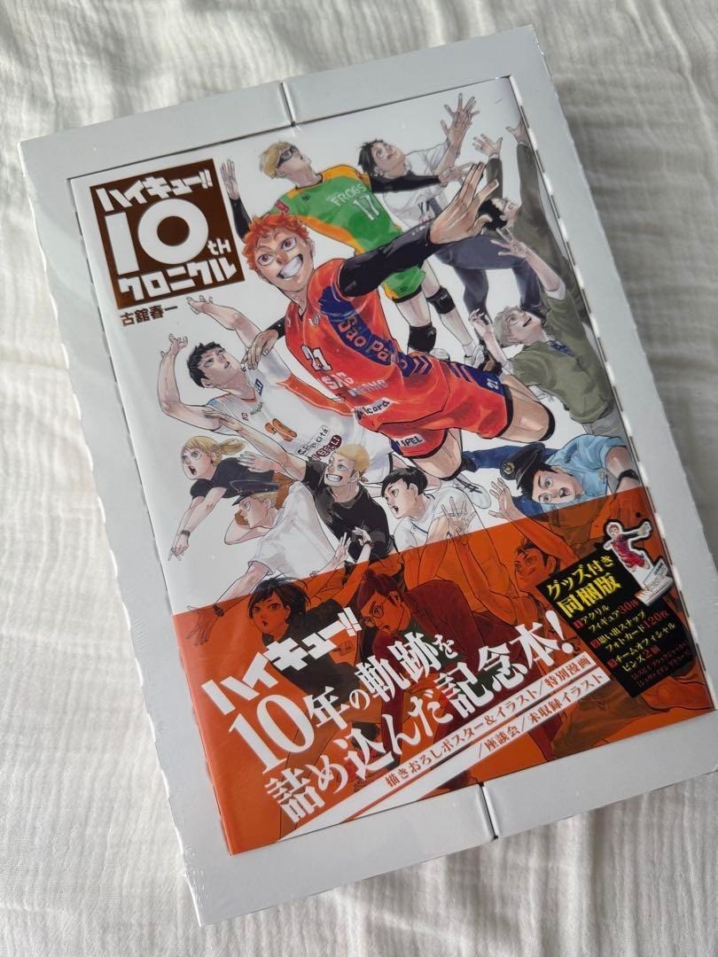 Haikyuu 10th Chronicle Limited Edition Set Book + Figures + Cards + Pins New