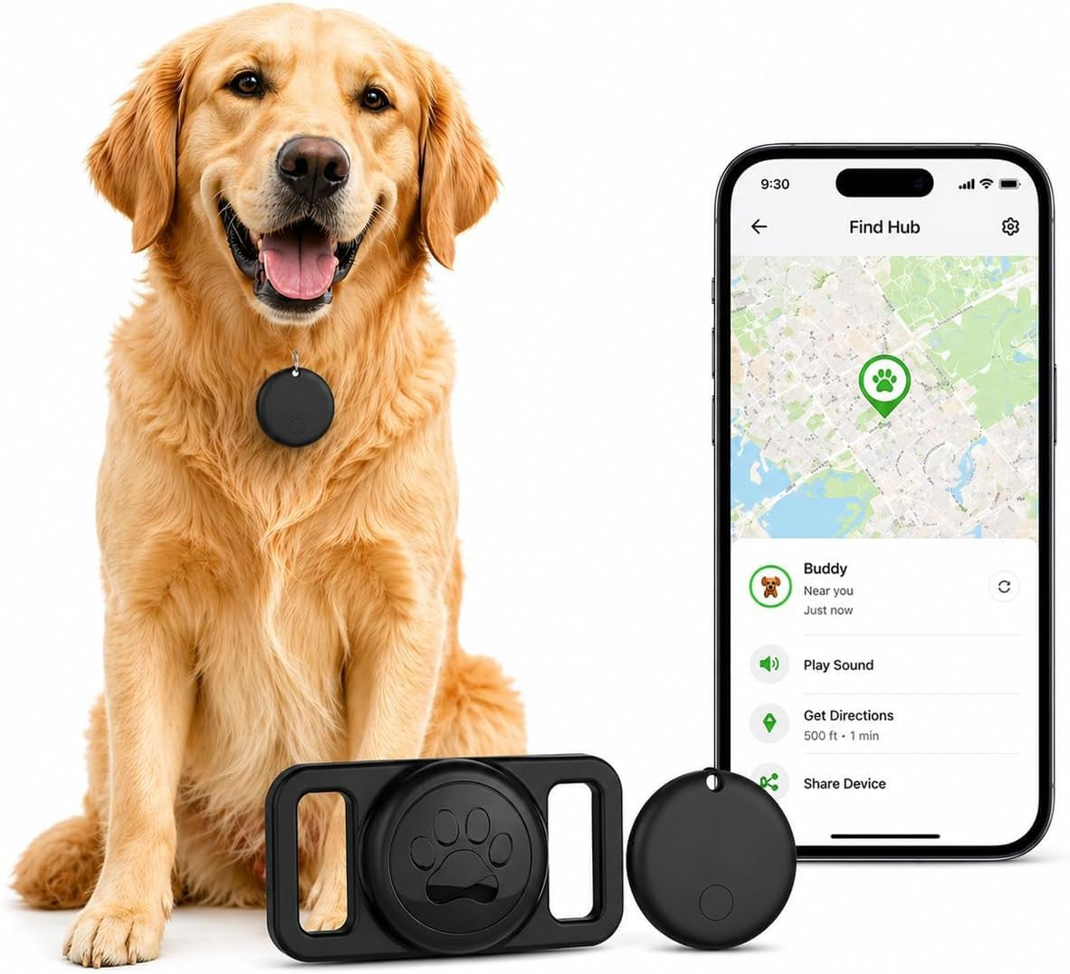 Pet Tracker for Dogs Android Only, GPS Dog Tracker Collar No Subscription
