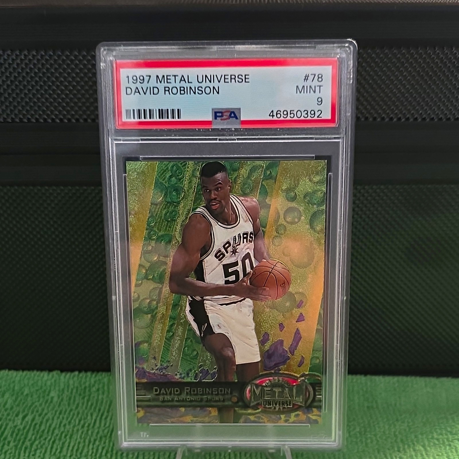 SkyBox 1997-98 Metal Universe David Robinson Spurs #78 PSA 9 Graded Base