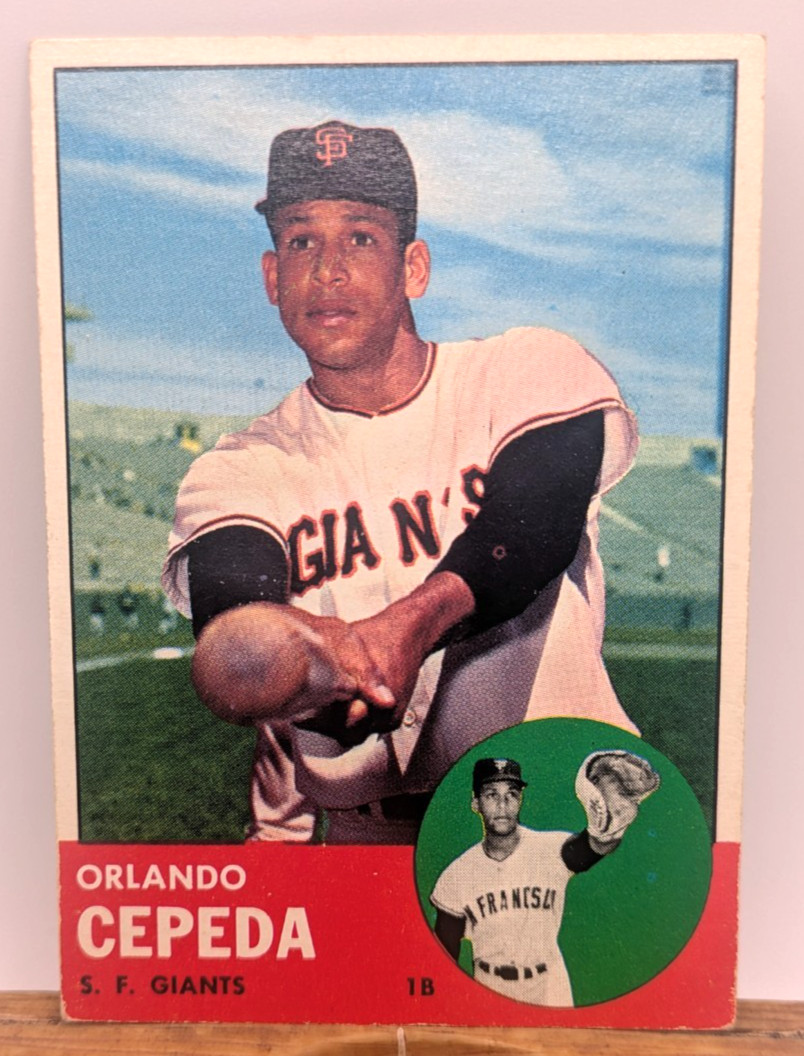 1963 TOPPS #520 ORLANDO CEPEDA GIANTS VG-EX CENTERED SEMI-HIGH