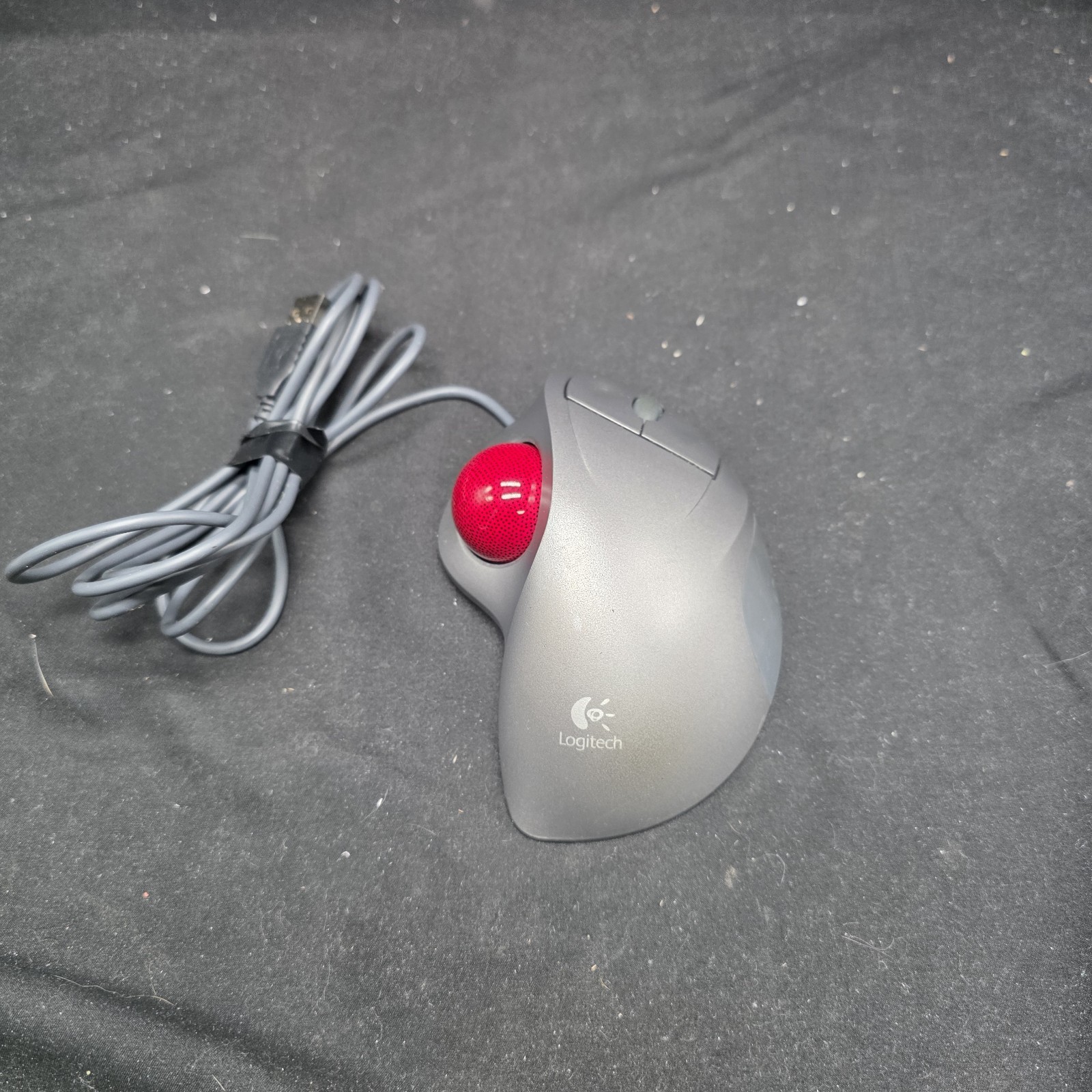 Logitech TrackMan Wheel T-BB18 USB Optical Trackball Mouse Tested Working